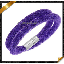 Hot Sale Mesh Double Stardust pulseiras com pedras de cristal Filled magnético clasp Charm Bracelets (FB0128)